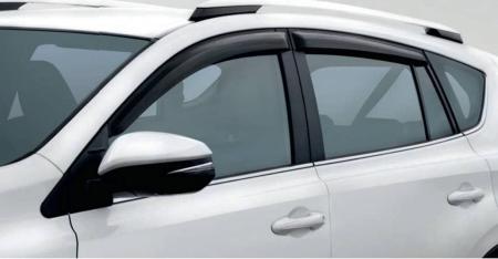 Дефлекторы окон Toyota оригинальные дымчатые для Toyota RAV4 (2015-2018) № PW162-0R000