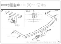 Фаркоп Galia для Volkswagen Golf 5 хэтчбек 3дв., 5дв. 2WD (2003-2008) № A038A