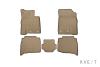 Коврики в салон 3D Kvest для Toyota Land Cruiser 200 (2015-2021) бежевые № KVESTTYT00001Kb