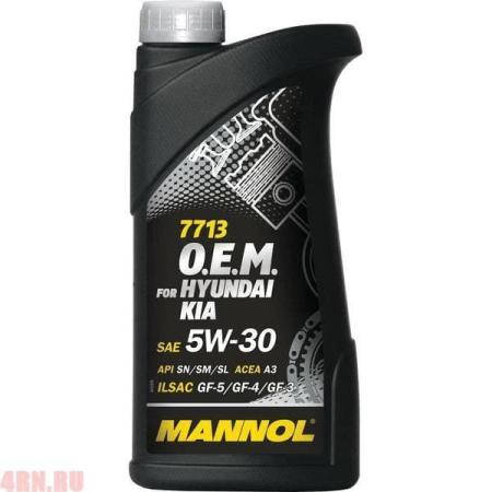 Масло MANNOL O.E.M. for Hyundai Kia 5W30 моторное синтетическое 1л