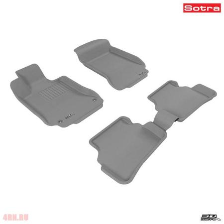 Коврики салона Sotra Liner 3D VIP серые для Mercedes C-Class W204 (2007-2011) № ST 73-00099