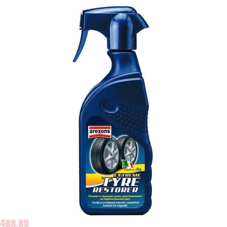 Очиститель и восстановитель шин 400 мл AREXONS Extreme Tyre Restorer. (триггер-спрей). 400 мл. № 7163/7363