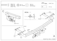 Фаркоп Galia для Peugeot 206 хетчбек 3дв., 5дв. (1998-2003) твердое крепление шара № P003A