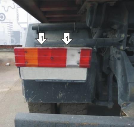 Защита осветительных приборов (комплект) для Mercedes Actros самосвал (2008-2012)