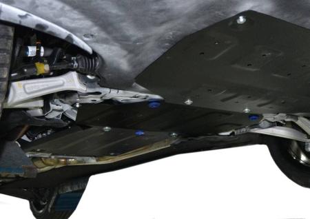 Защита двигателя для Genesis G80 4WD (2017-2025) 2 части № 111.2354.1