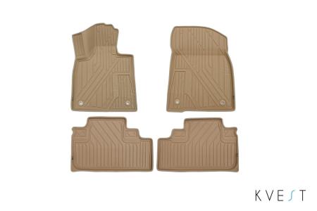 Коврики в салон 3D Kvest для Lexus RX (2015-2022) бежевые № KVESTLEX00001Kb2