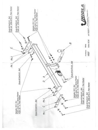 Фаркоп Imiola для Volvo XC40 (2017-2024) твердое крепление № V.037