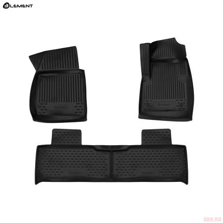 Коврики 3D салона для Toyota Land Cruiser 200 (2012-2021) 3 шт. № ELEMENT3DA0N025210k