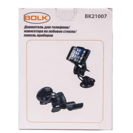 фотографии Держатель телефона (навигатора) Bolk раздвижной 0-120 мм на лобовое стекло / панель № BK21007