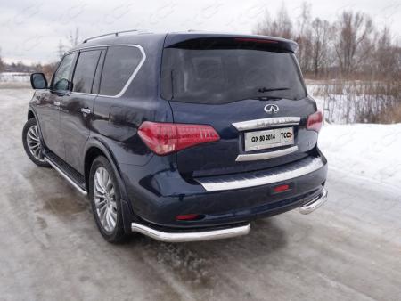 Защита задняя (уголки) 76,1 мм INFINITI QX 80 2014-2018 арт. INFQX8014-10