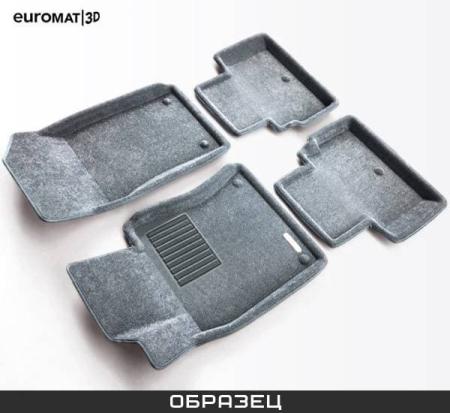 Коврики салона Euromat3D 3D Business текстильные (Euro-standart) для Chevrolet Tahoe (2015-2020) (с крепежом) серые № EMC3D-001306G