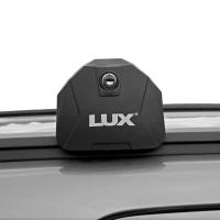 Багажник на интегрированные рейлинги LUX SCOUT (дуги овальные черные) Toyota Fortuner (2015-2024) с низкими рейлингами