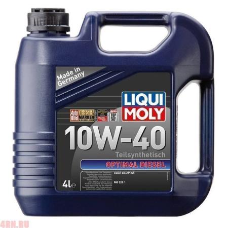 Масло LIQUI MOLY Optimal Diesel 10W40 моторное полусинтетическое 4л артикул 3934