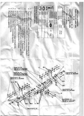 Фаркоп Imiola усиленный для Mercedes Sprinter (W903) (двойные колеса, дл. базы 3,55/4,025м) (1995-2006) № M.013