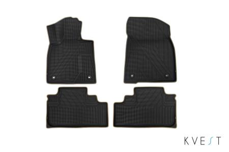 Коврики в салон 3D Kvest для Lexus RX (2015-2022) серые № KVESTLEX00001Kg2