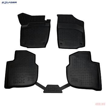 Коврики 3D салона для Skoda Rapid (2020-2023) № S1303