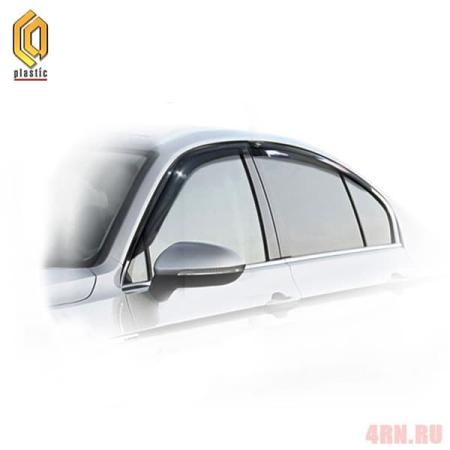 Дефлекторы окон CA Plastic Classic полупрозрачные для Volkswagen Passat (2015-2024) № 2010030311531