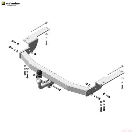 Фаркоп для Toyota Land Cruiser Prado 150 (2017-2024) № 92509-A