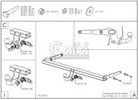 Фаркоп Galia быстросъемный для Volkswagen Golf 7 универсал 2WD/4WD (2013-2019) № V073C