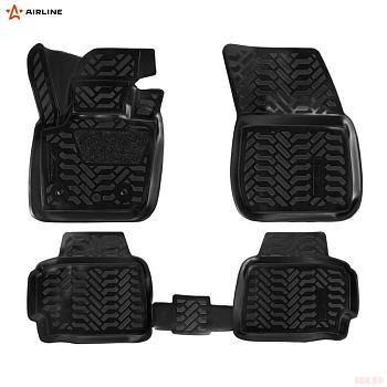 Коврики салона (3D с подпятником) для Ford Mondeo седан (2015-2022) с высоким бортом № ACM-PS-31