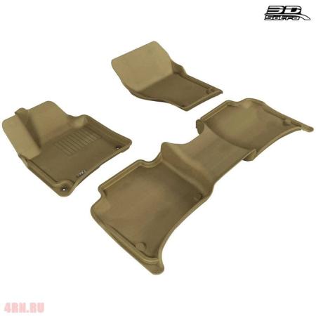 Коврики салона Sotra Liner 3D Lux бежевые для Porsche Cayenne (2010-2014) № ST 74-00409