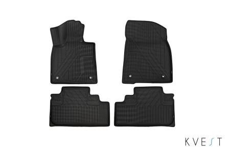 Коврики в салон 3D Kvest для Lexus RX (2015-2022) серые № KVESTLEX00001Kg