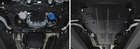 Защита двигателя, КПП и раздаточной коробки для Genesis G70 4WD (2018-2025) № K111.2841.1