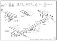 Фаркоп Galia быстросъемный для Peugeot 307 хэтчбек 3дв., 5дв. (2001-2007) № C038C