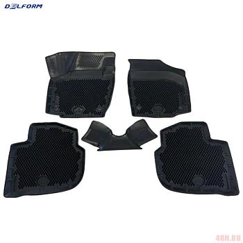 Коврики 3D салона для "Premium" ромб для Volkswagen Polo (2020-2025) № EVS1303