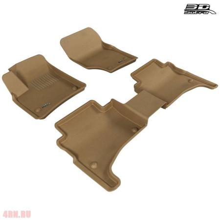 Коврики салона Liner 3D Lux бежевые для Porsche Cayenne (2002-2010) № ST 74-00278