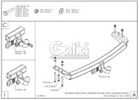 Фаркоп Galia быстросъемный для Mitsubishi Pajero Sport (1998-2008) № M057C
