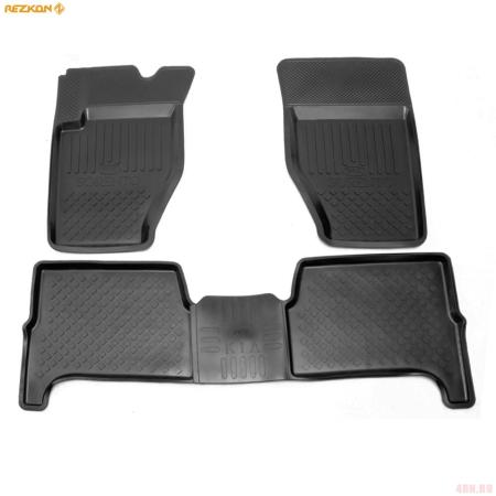 Коврики салона Rezkon резиновые для Kia Sorento (2002-2009) № 1021025100