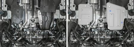 Защита топливного бака для Haval F7 (2019-2024) 2 части № 333.9416.1