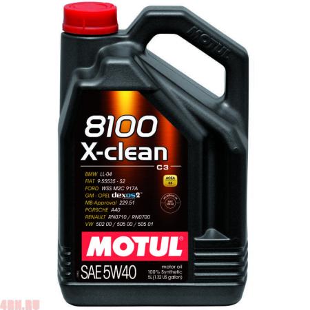 Масло Motul 8100 X-clean 5W40 моторное синтетическое 4л