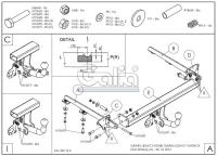 Фаркоп Galia быстросъемный для Subaru Legacy (BP) Outback, универсал 4WD (2004-2009) № S076C