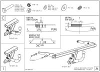 Фаркоп Galia быстросъемный для Audi A3 8V хэтчбек 3дв., 5дв. (2012-2020) № A048C