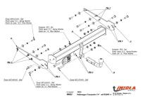 Фаркоп Imiola для Volkswagen Multivan T5 фургон, микроавтобус (2003-2009) № W.023