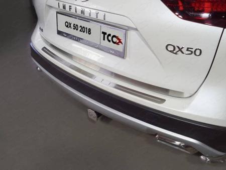 Накладка на заднюю дверь (лист шлифованный) для Infiniti QX50 (2018-2024) № INFQX5018-11