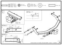 Фаркоп Galia для Fiat Florino (вкл. Qubo) (2008-2024) № C056A