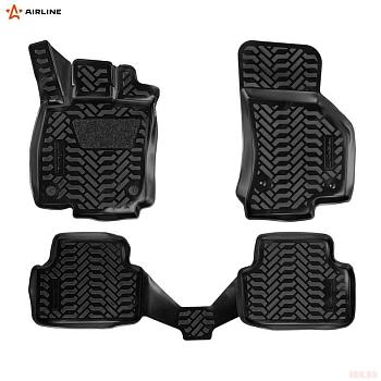 Коврики салона (3D с подпятником) для Skoda Octavia A7 (2013-2020) с высоким бортом № ACM-PS-60