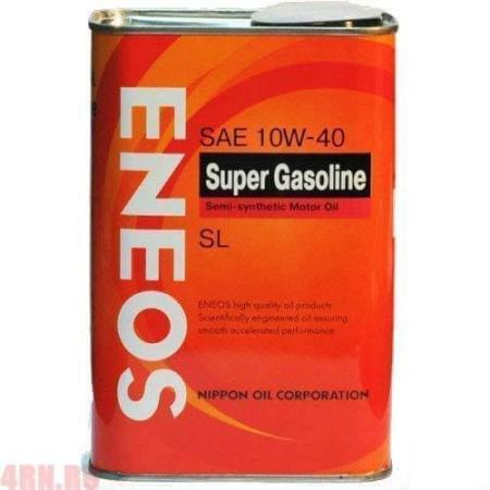 Масло ENEOS Super Gasoline 10W40 SL моторное полусинтетическое 4л SUPER GASOLINE SL 10W40 п/c артикул OIL1357