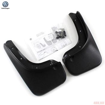 Брызговики задние укороченные оригинальные для Volkswagen Polo хэтчбек (2010-2014) № 6R0075106