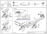 Фаркоп Galia для BMW 3-Серия (E46) седан, универсал, купе (1998-2005) твердое крепление шара № B009A