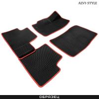 Коврики EVA салона для Skoda Kodiaq (2017-2024) с красным кантом № EVAST18-01BR