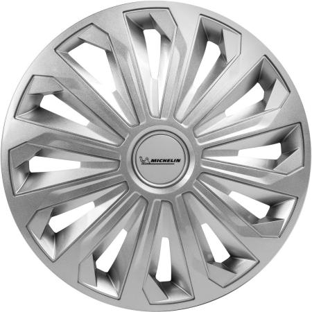 Колпаки колесные MICHELIN 14", "Космо", серебристые, 4 шт. № 300262