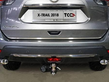 Накладка на заднюю дверь (лист шлифованный) для Nissan X-Trail (T32) (2018-2022) № NISXTR18-12