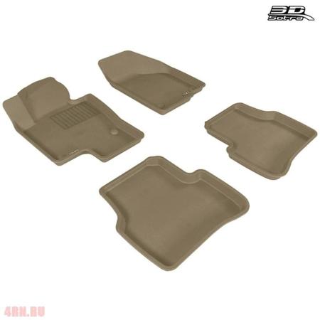 Коврики салона Sotra Liner 3D Lux бежевые для Volkswagen Passat B6 (2005-2011) № STR74-00211