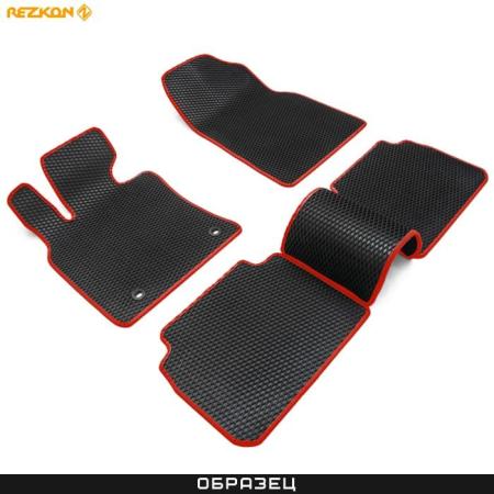 Коврики салона Rezkon EVA резиновые для Mazda 6 (2008-2012) с красным кантом № 9023015104