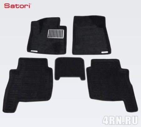 Коврики салона Satori Liner 3D Basic текстильные для Hyundai Santa Fe (2010-2012) № SI 05-00227