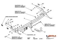 Фаркоп Imiola для Peugeot 206 хетчбек (2007-2011) твердое крепление № P.023